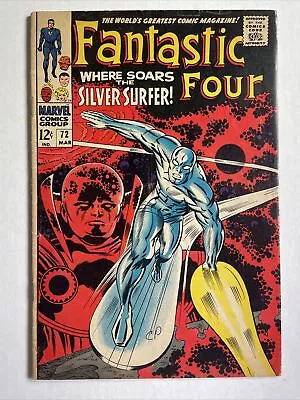Buy Fantastic Four #72 VG 1968 Marvel Comics Silver Surfer Solo Cover Before SS #1   • 102.73£