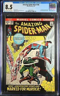 Buy Amazing Spider-man #108 (1972) - Cgc Grade 8.5 - 1st Appearance Of Sha Shan! • 71.96£