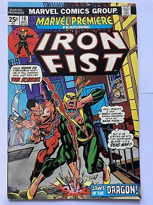 Buy MARVEL PREMIERE #16 2nd App Iron Fist Marvel 1975 Cents VF Jeweler Variant  • 29.95£