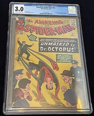 Buy Amazing Spider-Man #12 (May 1964) ✨ Graded 3.0 OFF-WHITE To WHITE Pages By CGC • 279.83£