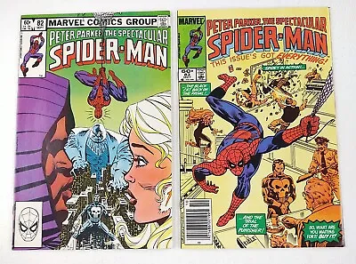 Buy Peter Parker The Spectacular Spider-Man #82 83 Lot (1983 Comics) Punisher • 7.88£