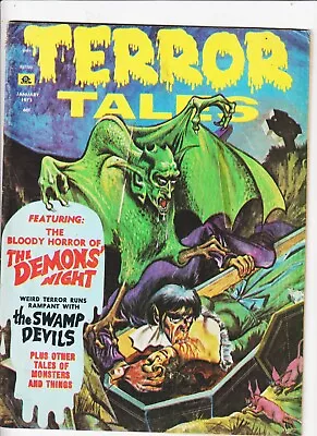 Buy TERROR TALES V4 #1  Comic Magazine EERIE  1972 BLOODY VAMPIRE COVER • 31.98£