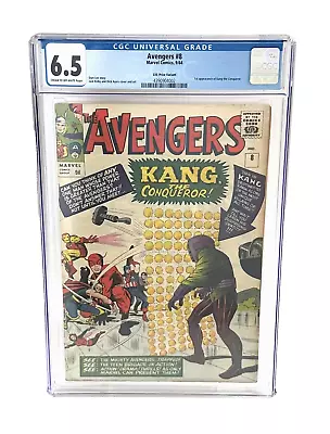 Buy Avengers #8 CGC 6.5 FN+ UK Variant 1964 KEY 1st Appearance Of Kang The Conqueror • 216.89£