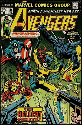 Buy Avengers (1963 Series) #144 '1st Hellcat' GD+ Condition • Marvel Comics • 1976 • 15.80£