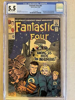 Buy Fantastic Four #45 CGC 5.5 Silver Age • 256.22£