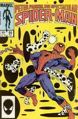 Buy Spectacular Spider-Man Peter Parker #99D VF+ 8.5 1985 Stock Image • 46.11£