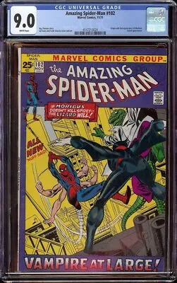 Buy Amazing Spider-Man # 102 CGC 9.0 White (Marvel, 1971) 2nd Appearance Morbius • 279.83£