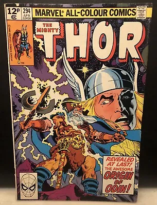 Buy The Mighty THOR #294 Comic , Marvel Comics Origin Of Odin • 6.50£