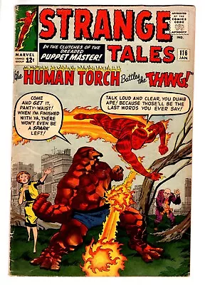 Buy Strange Tales #116 - Human Torch Battles The Thing! • 128.65£