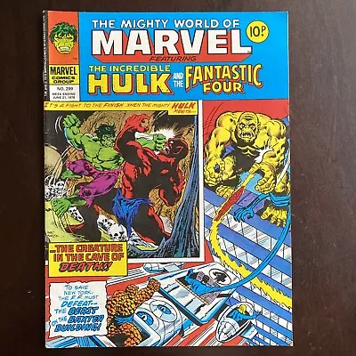 Buy Mighty World Of Marvel #299 UK Magazine June 21 1978 Hulk Fantastic Four • 7.99£