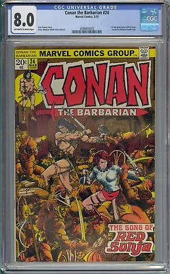 Buy Conan The Barbarian #24 Cgc 8.0 1st Red Sonja • 148.17£