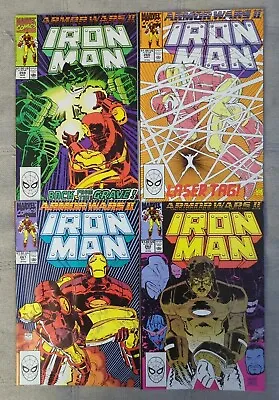 Buy Run Of 4 1990 Marvel Iron Man Comics #259-262 Bagged And Boarded • 10.72£