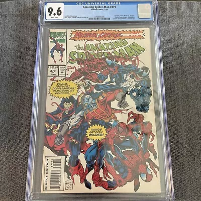 Buy Amazing Spider-Man 379 CGC 9.6 NM+ Carnage, Venom, Black Cat, Morbius, Deathlok! • 79.94£