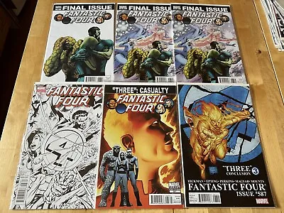 Buy Fantastic Four #587 + 588 (2011) Death Johnny Storm Human Torch COMIC LOT VARIAN • 7.91£
