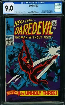 Buy Daredevil #39 CGC 9.0 White Page 1st App Exterminator Beautiful High Grade Cover • 241.28£