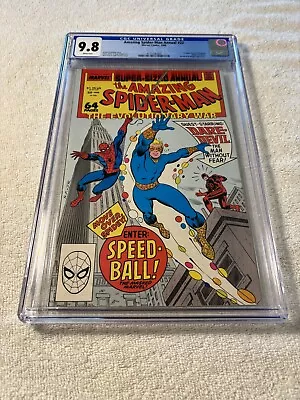 Buy Amazing Spider-Man Annual #22 CGC 9.8 1st Speedball! Marvel Comics 1988 • 95.93£