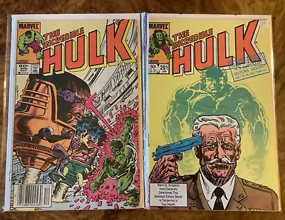 Buy Incredible Hulk 290 291 VF/NM Newsstand Origin Of Thinderbolt Ross MODOK Marvel • 4.80£