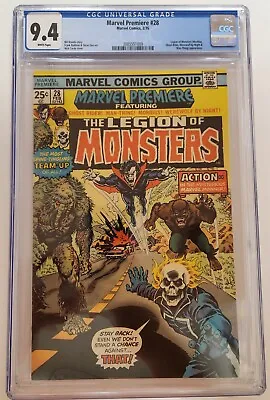 Buy Marvel Premier #28 1976 Cgc 9.4 White Pages 1st Legion Of Monsters! • 513.89£