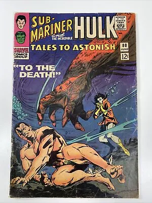 Buy Tales To Astonish #80 Silver Age Incredible Hulk The Sub-Mariner 1959-1968 • 15.76£