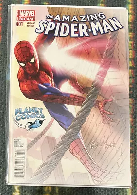 Buy The Amazing Spider-Man #1 Comics Planet Greg Horn Variant Marvel Comics 2014 • 6.99£