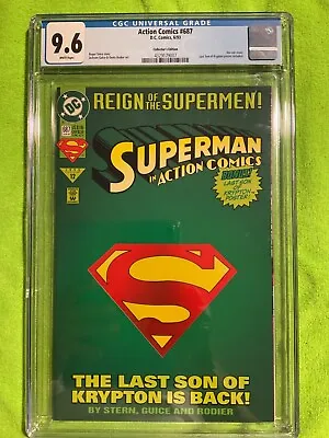 Buy Action DC Comics SUPERMAN #687 1993 Collector's Edition Die-cut Cover W/Poster • 100.08£