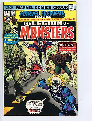 Buy Marvel Premiere #28 Marvel 1976 Featuring The Legion Of Monsters ! • 158.06£