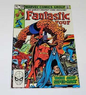 Buy Fantastic Four #249 NM WP Marvel Gladiator Cover/ App. Superman Homage Cover • 19.75£