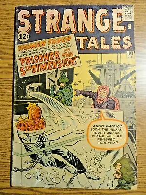 Buy Strange Tales #103 Key 3rd Human Torch 1st Zemu 5th Dimension Fantastic 4 Marvel • 74.13£