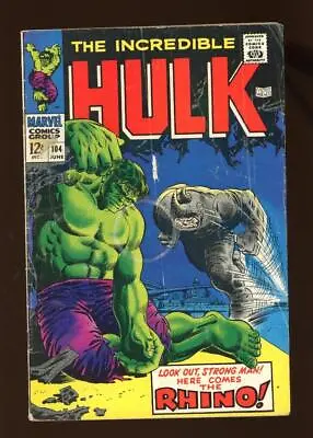Buy Incredible Hulk 104 GD/VG 3.0 High Definition Scans* • 48.26£