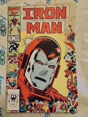 Buy Iron Man #212 Marvel 25th Anniversary Cover Marvel Comics Nov.1986 • 7.89£