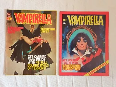 Buy Vampirella Issues 1 & 2.uk Version. Warren.1972 - Horror Full Colour- Rare • 15£
