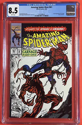 Buy Amazing Spider-man #361 (marvel 1992) 1st Carnage | Cgc 8.5 • 74.66£