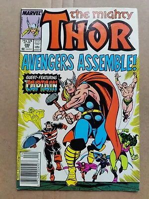 Buy Mighty Thor #390 FN- NEWSSTAND 1988 1st Captain America Lifts Thor's Hammer • 7.94£