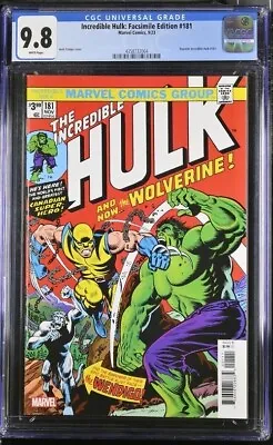 Buy Incredible Hulk: Facsimile Edition 181 CGC 9.8 (AC) • 50£
