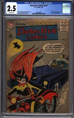 Buy * DETECTIVE Comics #233 CGC 2.5 1st BATWOMAN! Batman Robin 1956 (4265923003) * • 1,171.94£