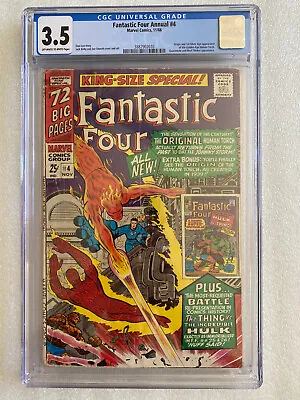 Buy Fantastic Four Annual #4 CGC 3.5 1966 - 1st SA Appearance Of GA Human Torch • 78.84£