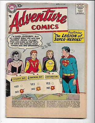 Buy ADVENTURE COMICS 247 - FrG 1.5 - 1ST APPEARANCE OF LEGION OF SUPER-HEROES (1958) • 722.22£
