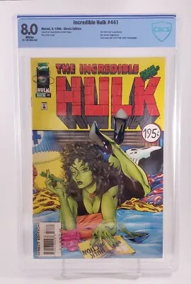Buy Incredible Hulk  #441 CBCS 8.0 Pulp Fiction Homage Cover She-Hulk Marvel  • 43.45£