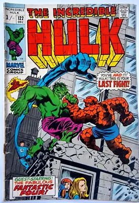 Buy INCREDIBLE HULK 122 MARVEL 1969 Hulk Vs Thing • 68.99£