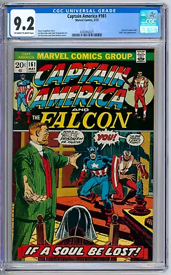 Buy Captain America 161 CGC Graded 9.2 NM- Marvel Comics 1973 • 92.38£