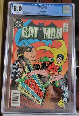 Buy Batman 368 CGC 8.0 - Key Issue 1984 Jason Todd Officially 2nd Robin Newsstand WP • 63.25£