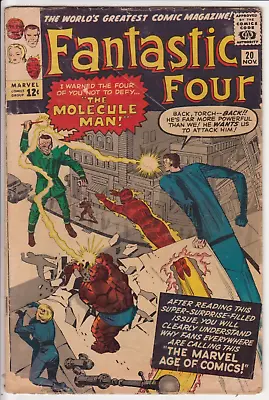 Buy Fantastic Four #20, Marvel Comics 1963 GD/VG 3.0 Lee/Kirby. 1st Molecule Man • 120.37£