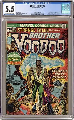Buy Strange Tales #169 CGC 5.5 1973 3992631004 Origin & First Brother Voodoo Story • 332.06£