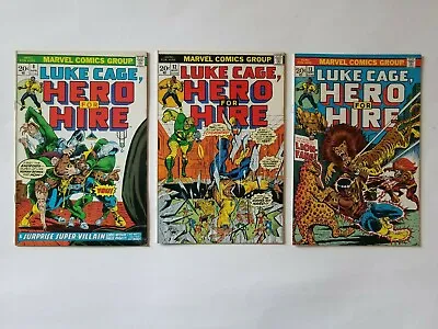 Buy Luke Cage Hero For Hire 8 12 13 Lot Marvel Comics Bronze Age • 32.13£