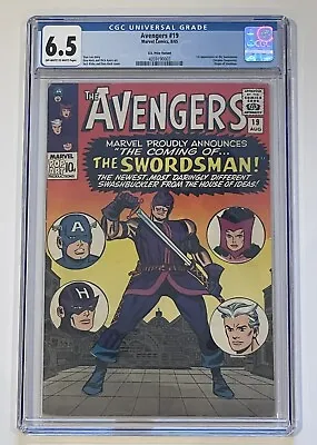 Buy Avengers #19. Aug 1965. Marvel. 6.5 Cgc. 1st App Of The Swordsman! Kirby Cover! • 175£