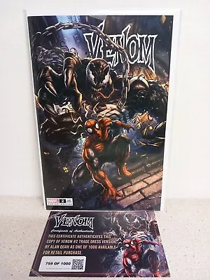 Buy VENOM #2 Variant - ALAN QUAH Cover With Numbered COA #759/1000 - 2021 🔥🔥 • 5£