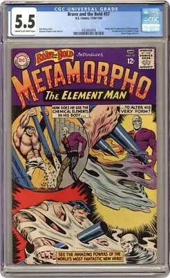 Buy Brave And The Bold #57 - 1965 - CGC 5.5 - Origin & 1st Appearance Of Metamorpho • 341.82£