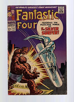 Buy Fantastic Four #55 - Classic Silver Surfer Cover - Lower Grade Plus • 47.96£