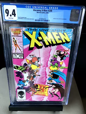 Buy 🔥Uncanny X-Men #208 CGC 9.4 1986 Marvel Comics Hellfire Club & Nimrod App🔥 • 23.65£