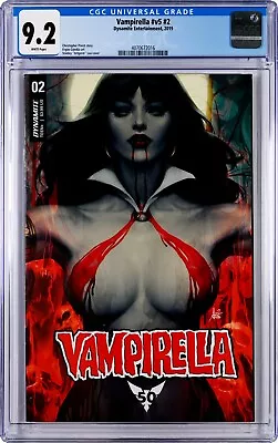 Buy Vampirella V5 #2 CGC 9.2 (2019, Dynamite) Stanley Artgerm Lau Cover • 33.36£